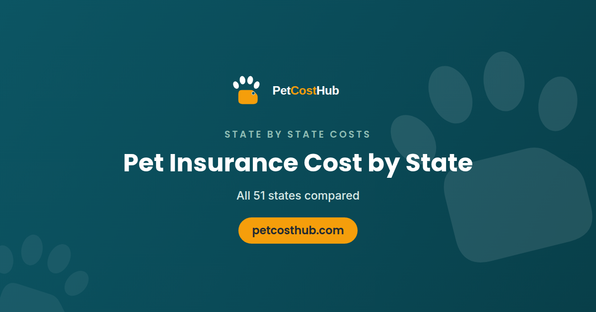 Pet insurance cost by state: average premiums compared for all 51 states